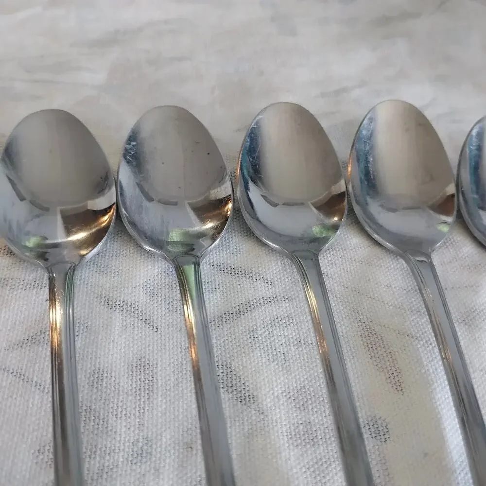 6 Michael Lloyd MLL10 Stainless Iced Tea Spoons Korea 7 5/8
